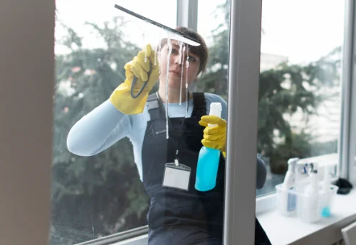 Nettoyage de vitres intérieures et extérieures à la Cerlangue